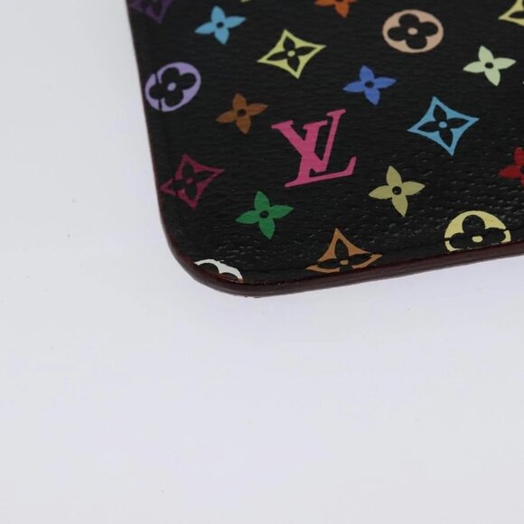 LOUIS VUITTON Multicolor Pochette ClesNM Coin Purse Black M60279 LV Auth 142349 - Picture 5 of 16